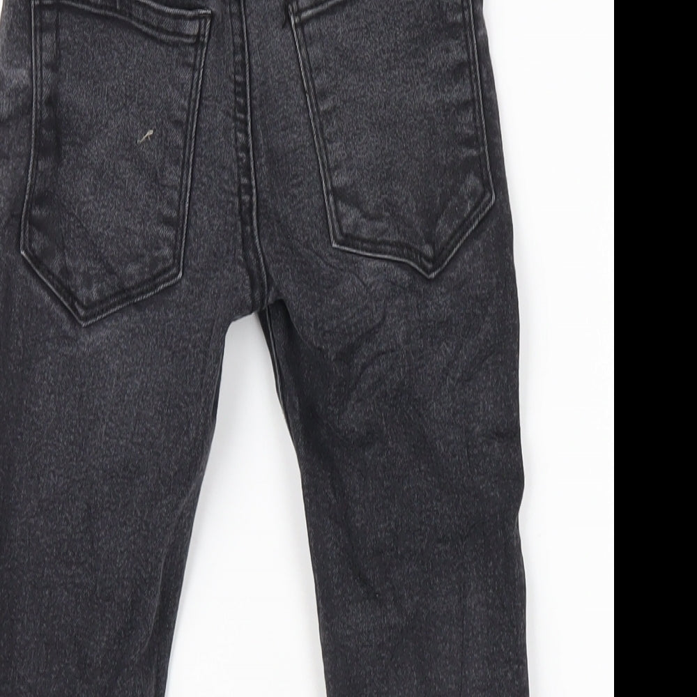 Matalan Boys Black Cotton Skinny Jeans Size 5 Years Regular Zip
