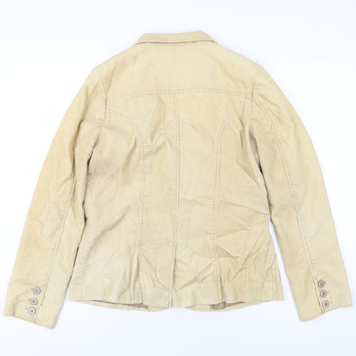 Foxhole Womens Beige Jacket Blazer Size 12 Button