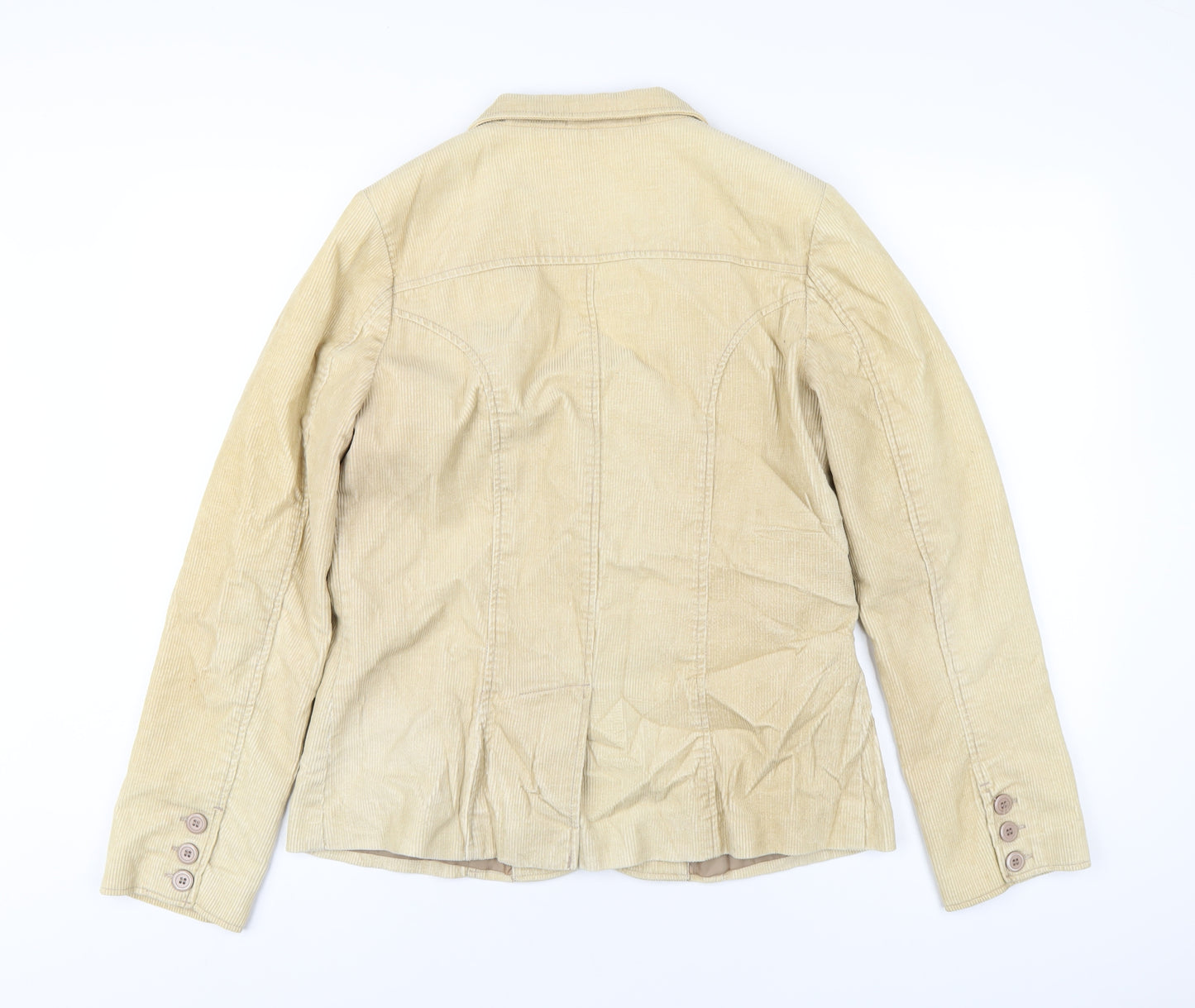 Foxhole Womens Beige Jacket Blazer Size 12 Button