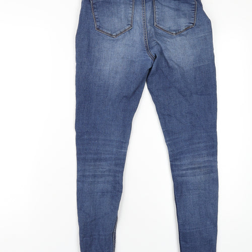 Denim & Co. Womens Blue Cotton Skinny Jeans Size 10 L29 in Regular Zip