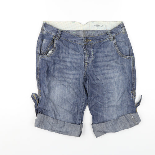 WS Denim Womens Blue Cotton Bermuda Shorts Size 8 L13 in Regular Button