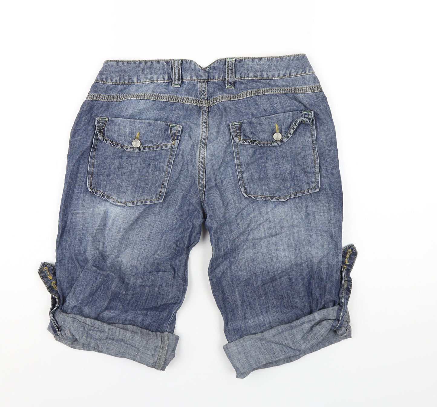 WS Denim Womens Blue Cotton Bermuda Shorts Size 8 L13 in Regular Button