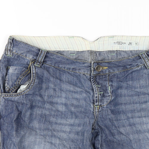 WS Denim Womens Blue Cotton Bermuda Shorts Size 8 L13 in Regular Button