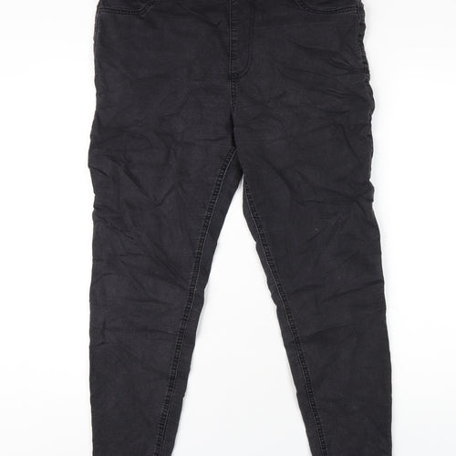 marksand Womens Black Cotton Jegging Jeans Size 16 L28 in Regular