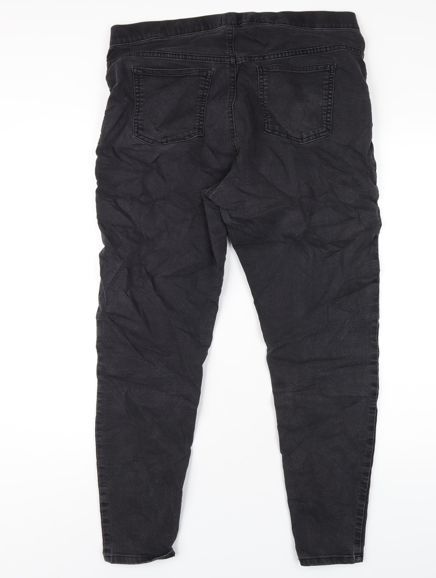 marksand Womens Black Cotton Jegging Jeans Size 16 L28 in Regular