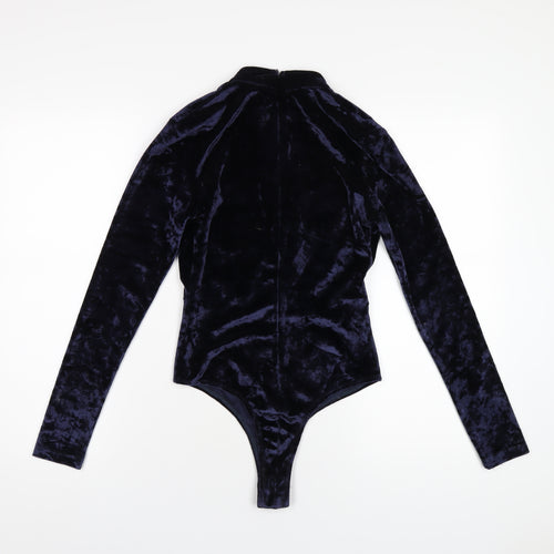 Sisters of the Tribe Womens Blue Polyester Bodysuit One-Piece Size 8 Zip