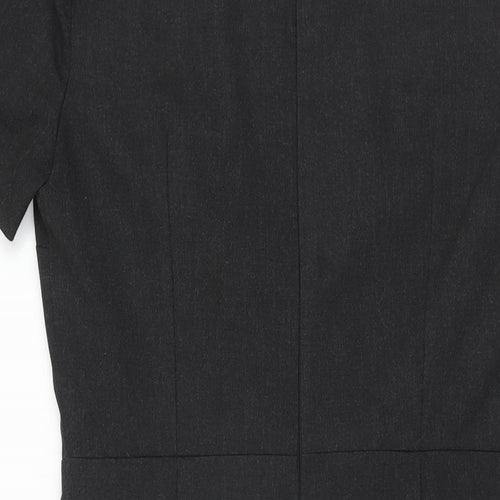NEXT Womens Grey Polyester Bodycon Size 12 Square Neck Zip