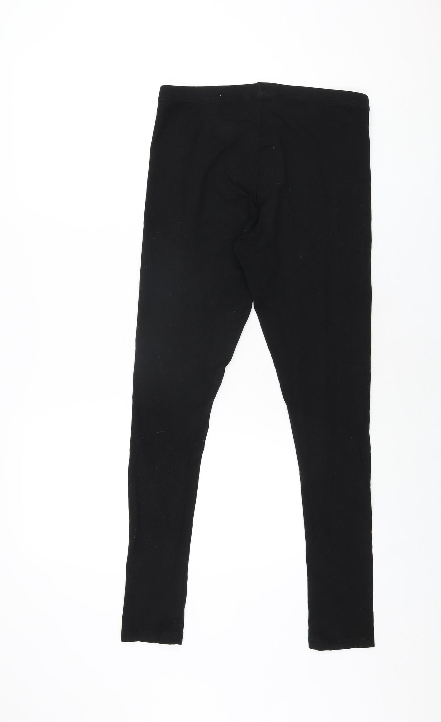 H&M Womens Black Cotton Pedal Pusher Leggings Size M L28 in