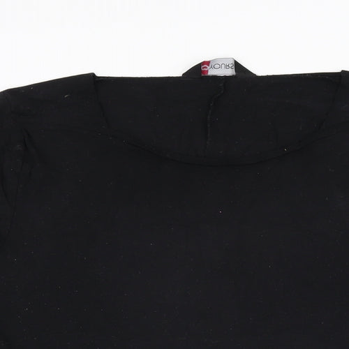 Love Yours Womens Black Viscose Basic T-Shirt Size 20 Square Neck