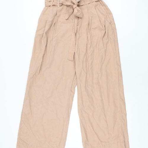 Zara Womens Pink Lyocell Trousers Size 6 L23 in Regular Zip