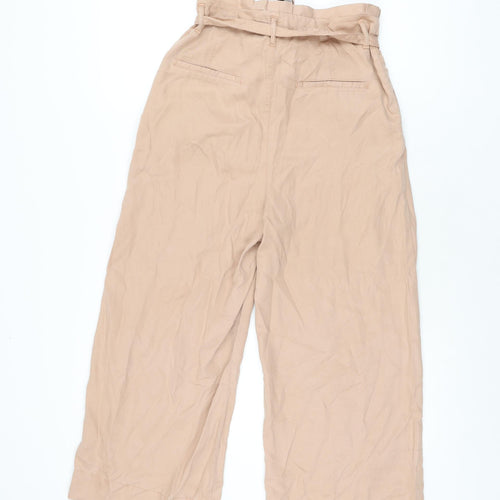 Zara Womens Pink Lyocell Trousers Size 6 L23 in Regular Zip