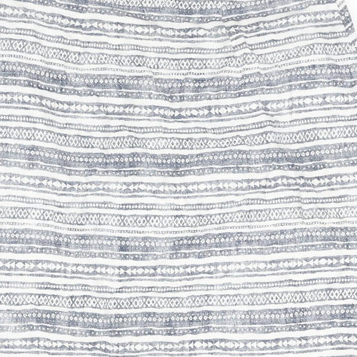 Mantaray Womens Blue Geometric Cotton A-Line Skirt Size 8 Zip