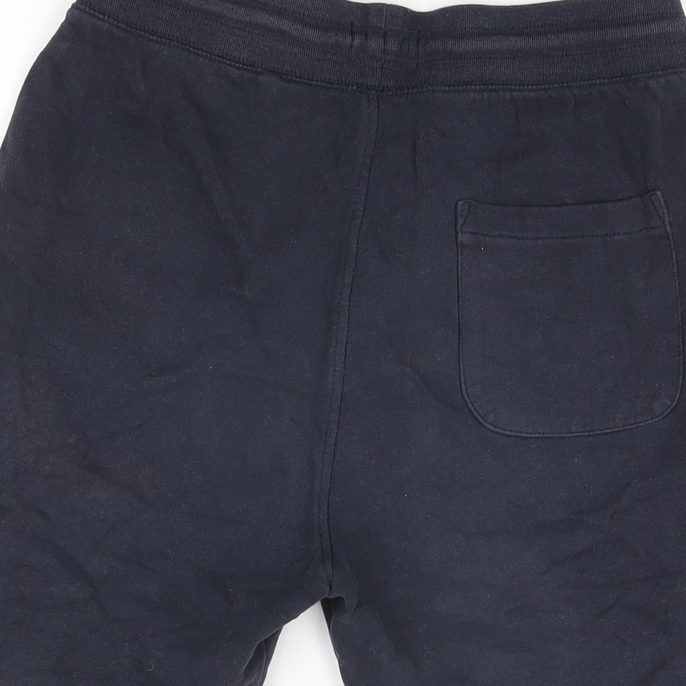 NEXT Mens Black Polyester Sweat Shorts Size S L7 in Regular Drawstring