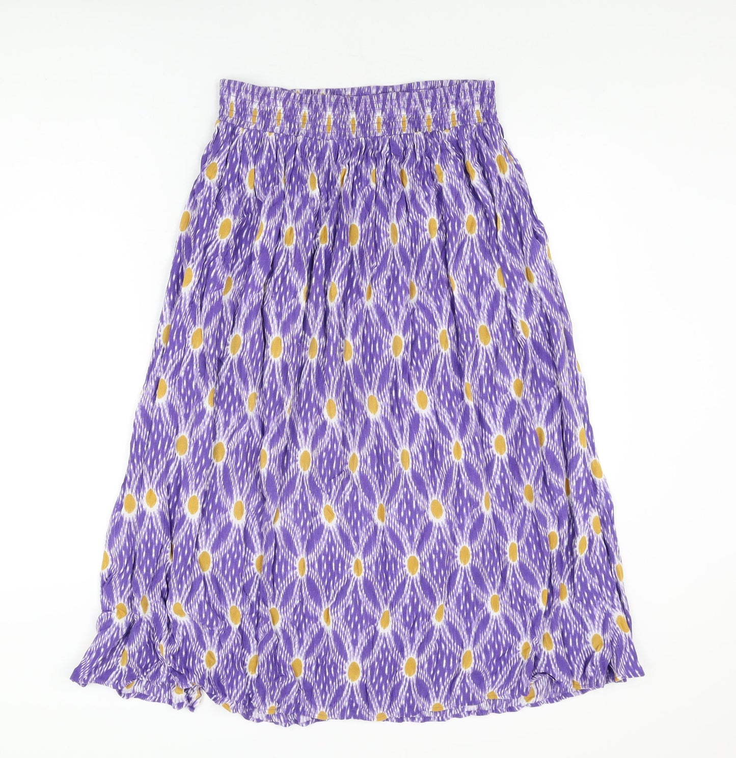Stella Forest Womens Purple Geometric Viscose Swing Skirt Size 12