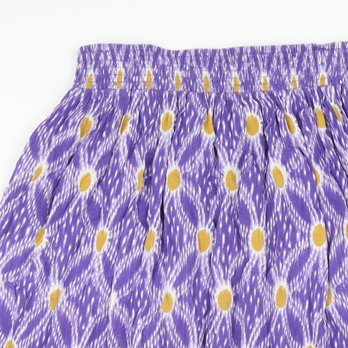 Stella Forest Womens Purple Geometric Viscose Swing Skirt Size 12