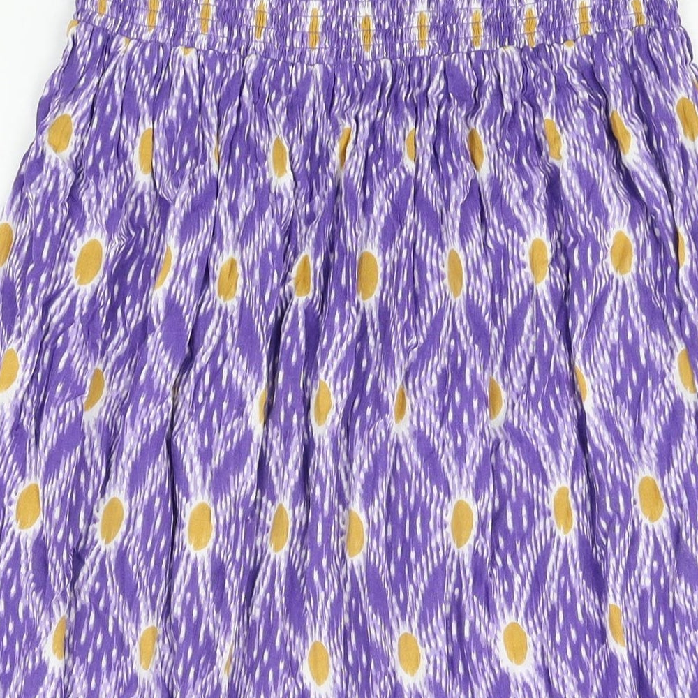 Stella Forest Womens Purple Geometric Viscose Swing Skirt Size 12