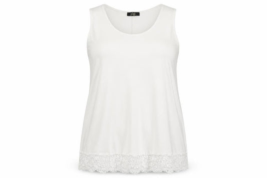 Front view of Just Be You women’s white polyester basic t-shirt, size XL, round neck
