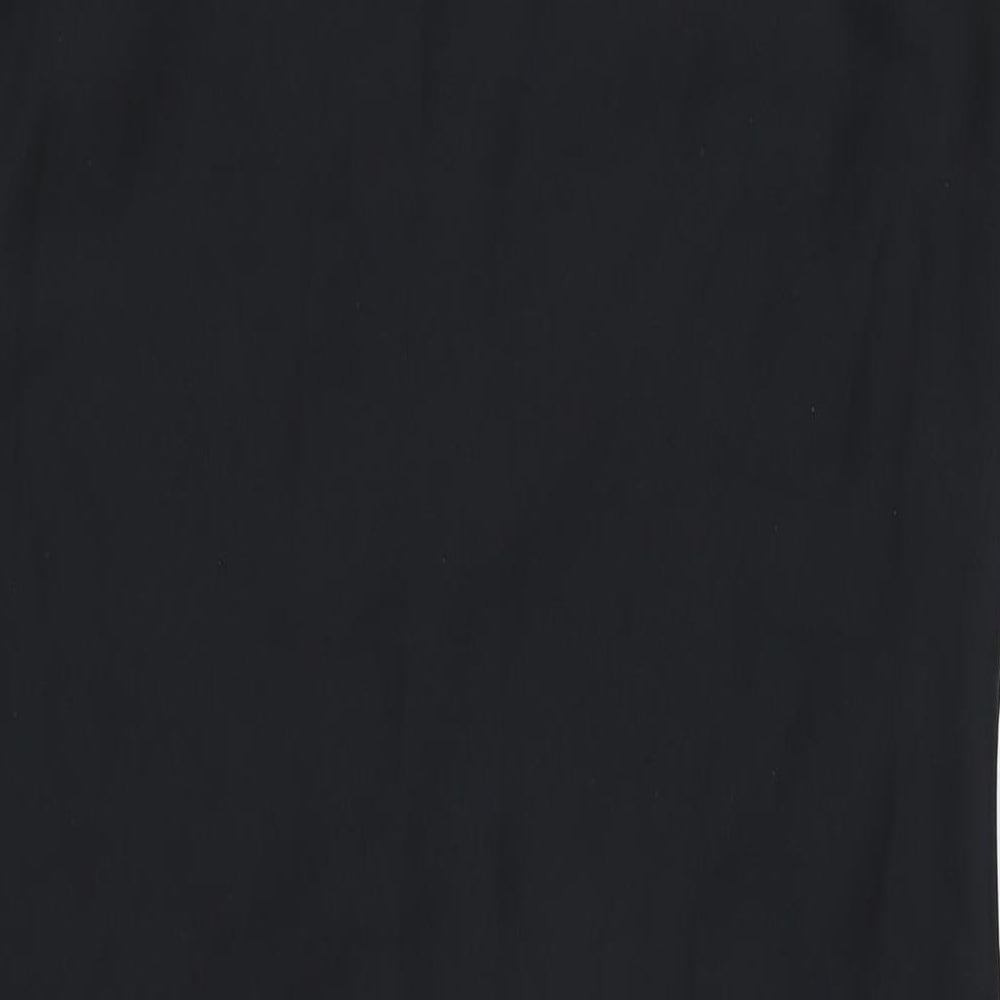 Marks and Spencer Womens Black Floral Polyester Shift Size 10 Boat Neck Button