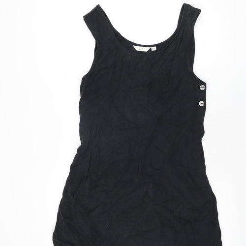 NEXT Womens Black Modal Shift Size 16 Scoop Neck Button