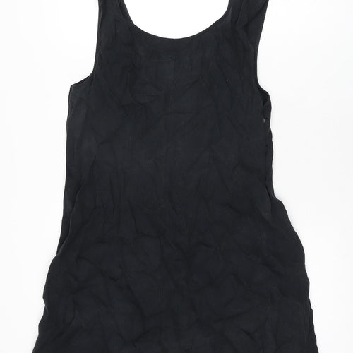 NEXT Womens Black Modal Shift Size 16 Scoop Neck Button