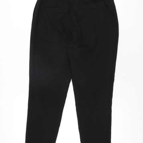 Zara Womens Black Polyester Trousers Size XS L27.5 in Regular Drawstring