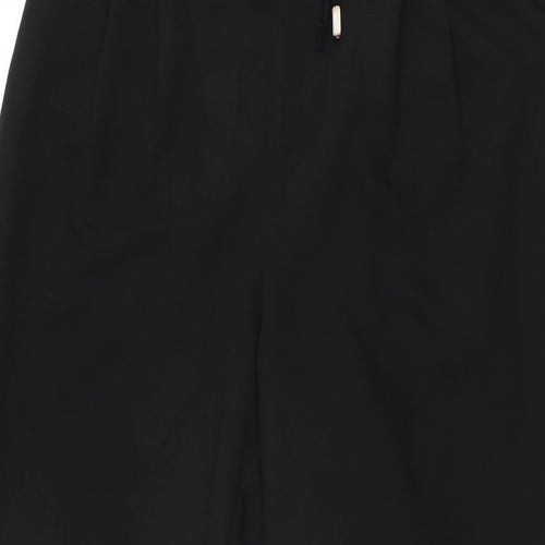 Zara Womens Black Polyester Trousers Size XS L27.5 in Regular Drawstring