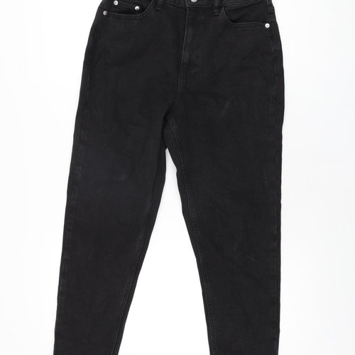 F&F Womens Black Cotton Skinny Jeans Size 8 L27 in Regular Zip
