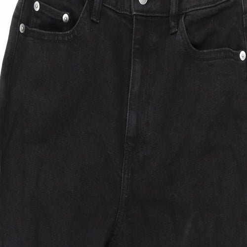 F&F Womens Black Cotton Skinny Jeans Size 8 L27 in Regular Zip