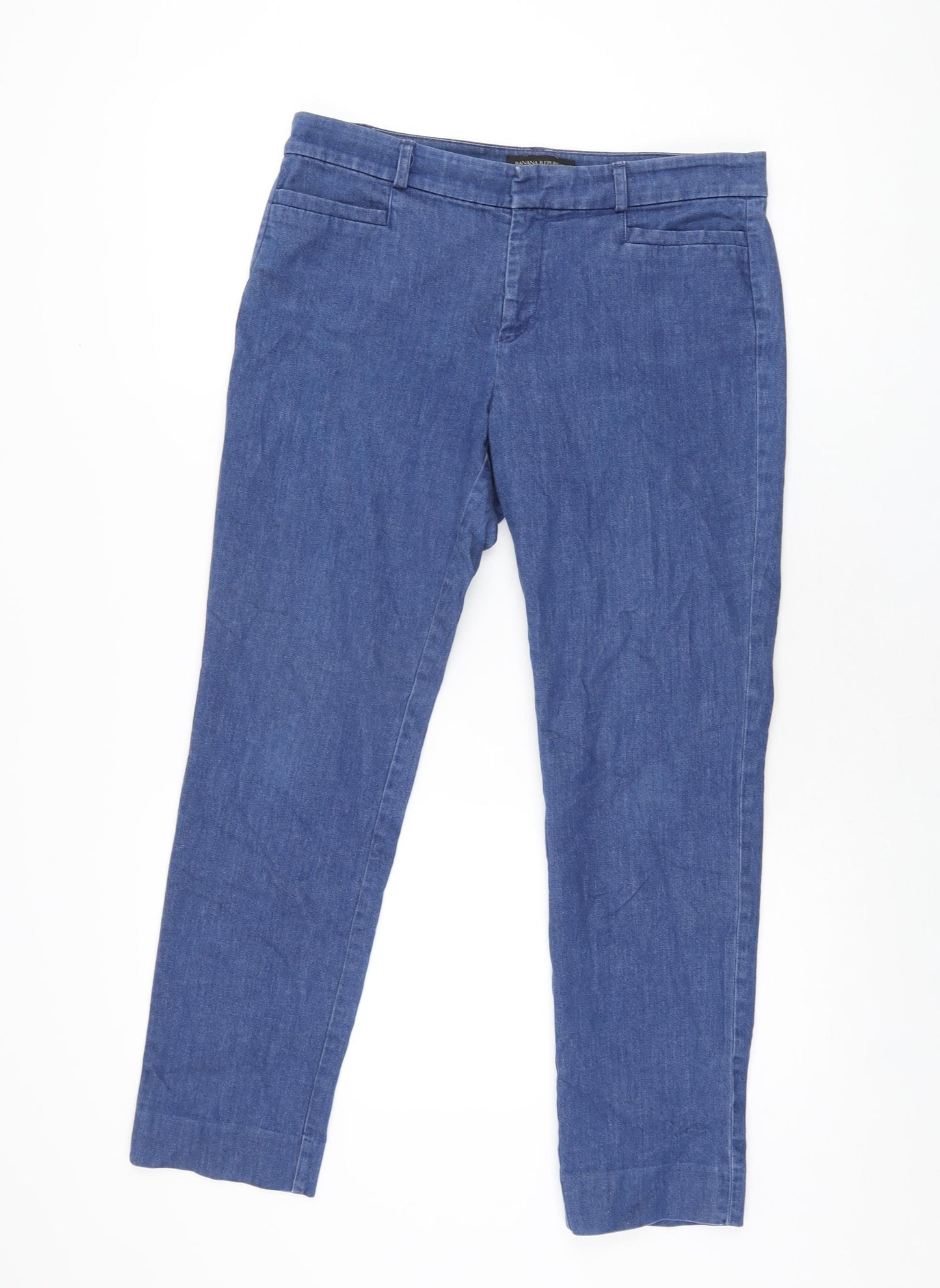 Banana Republic Womens Blue Polyester Skinny Jeans Size 6 L27 in Regular Zip