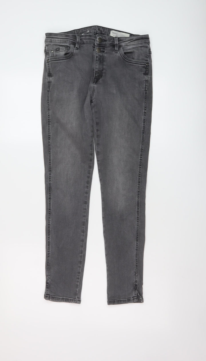 Esprit Womens Grey Cotton Skinny Jeans Size 28 in L28 in Regular Button