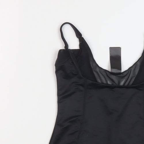Debenhams Womens Black Polyamide Bodysuit One-Piece Size 8 Snap