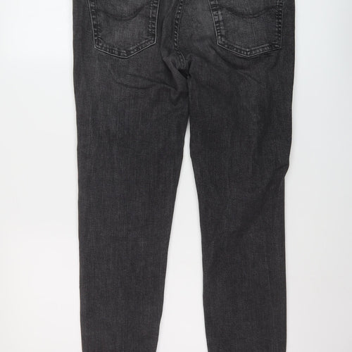 Pull&Bear Mens Grey Cotton Skinny Jeans Size 32 in L29 in Regular Button