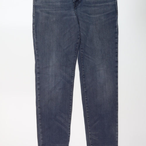 Selected Mens Blue Cotton Skinny Jeans Size 33 in L28 in Regular Button