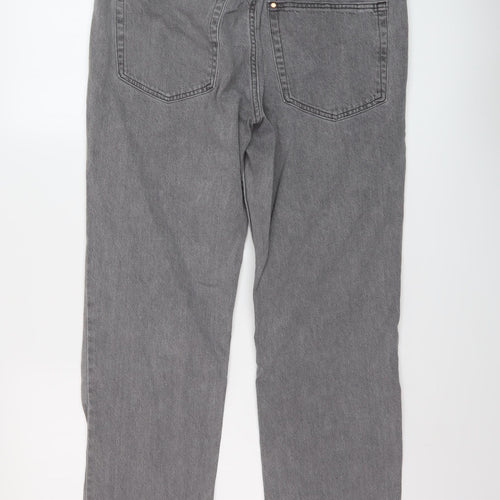 H&M Mens Grey Cotton Straight Jeans Size 32 in L27 in Regular Button - Vintage