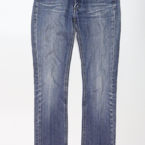 Acne Jeans Womens Black Cotton Straight Jeans Size 24 in L28 in Regular Button