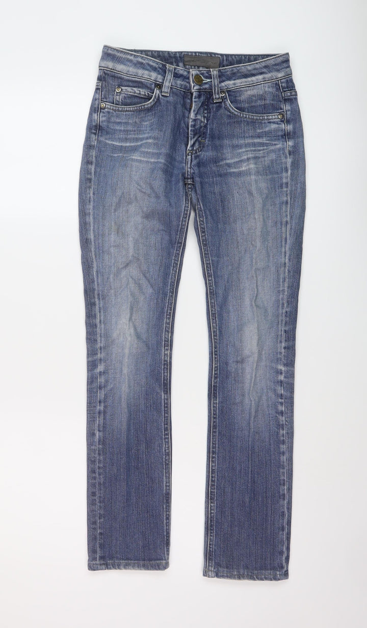 Acne Jeans Womens Black Cotton Straight Jeans Size 24 in L28 in Regular Button