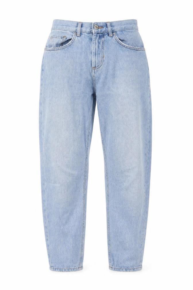 Pimke Womens Blue Cotton Mom Jeans Size 26 in L26 in Regular Button