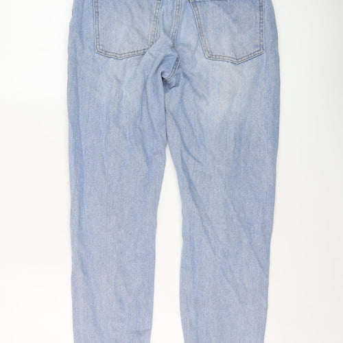 Pimke Womens Blue Cotton Mom Jeans Size 26 in L26 in Regular Button