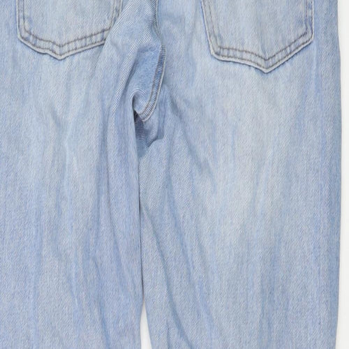 Pimke Womens Blue Cotton Mom Jeans Size 26 in L26 in Regular Button