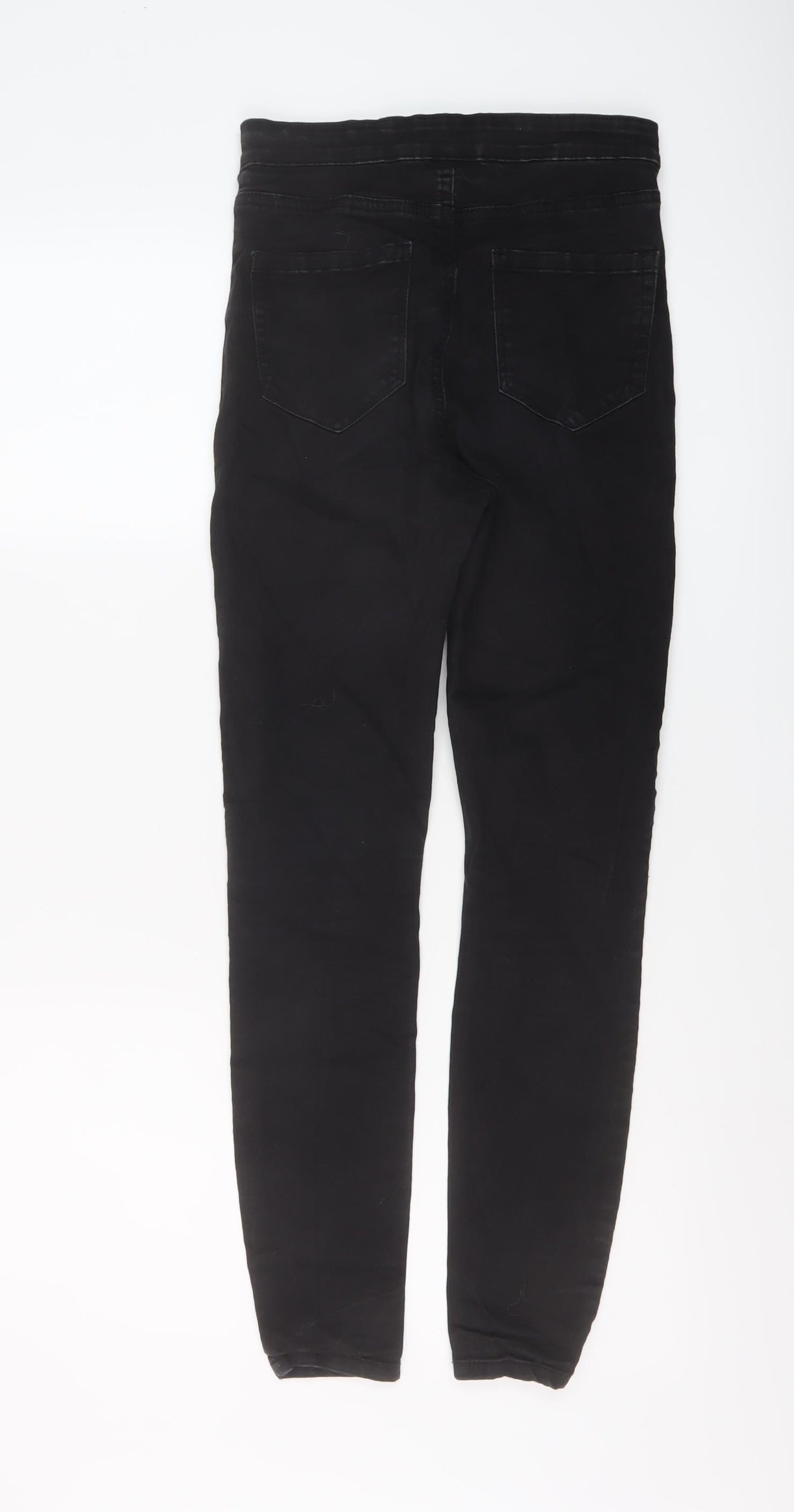 Denim & Co. Womens Black Cotton Jegging Jeans Size 10 L27 in Regular Button