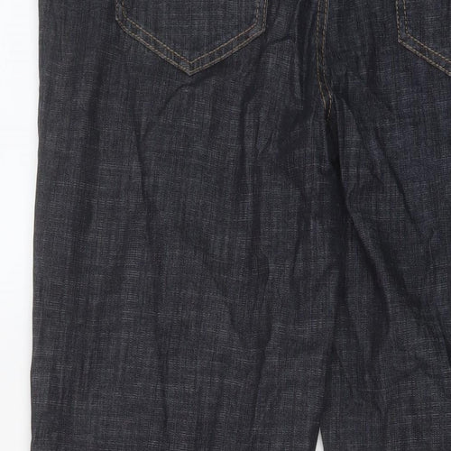 Marks and Spencer Womens Blue Cotton Bootcut Jeans Size 38 in L31 in Regular Button