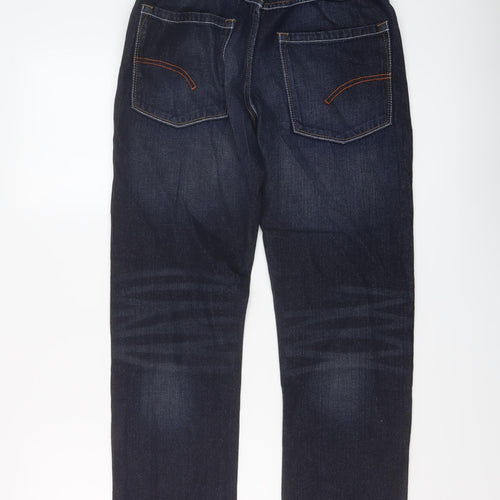 NEXT Boys Blue Cotton Straight Jeans Size 13 Years Regular Button