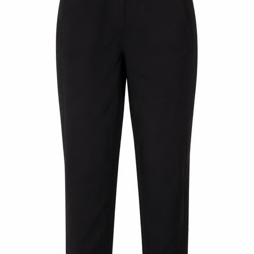 Marks and Spencer Womens Black Viscose Trousers Size 8 L23 in Regular Zip
