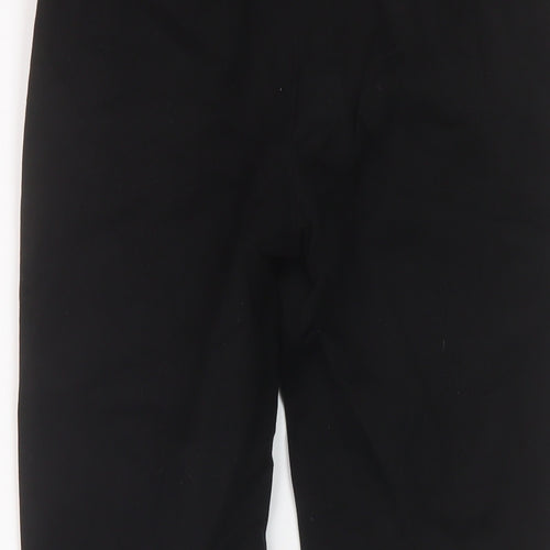 Marks and Spencer Womens Black Viscose Trousers Size 8 L23 in Regular Zip