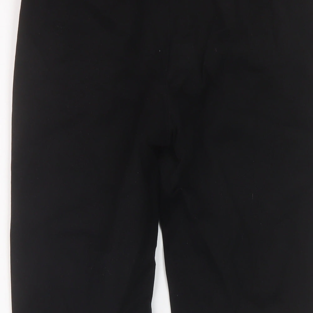 Marks and Spencer Womens Black Viscose Trousers Size 8 L23 in Regular Zip