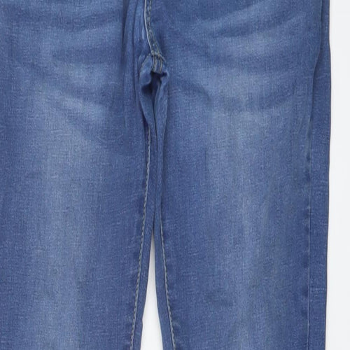 Boohoo Mens Blue Cotton Skinny Jeans Size 32 in L29 in Regular Button