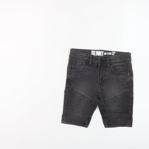 Denim & Co. Boys Green Cotton Bermuda Shorts Size 5 Years Regular Zip