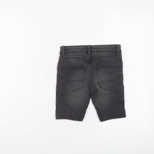 Denim & Co. Boys Green Cotton Bermuda Shorts Size 5 Years Regular Zip