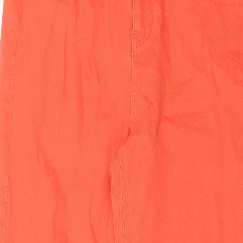TU Womens Orange Cotton Cropped Jeans Size 14 L23 in Regular Button