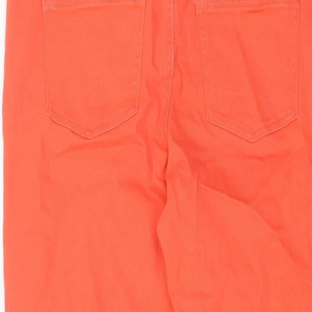 TU Womens Orange Cotton Cropped Jeans Size 14 L23 in Regular Button